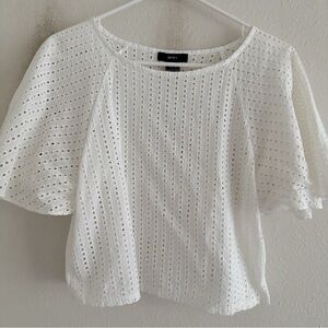 White Eyelet Women's Top